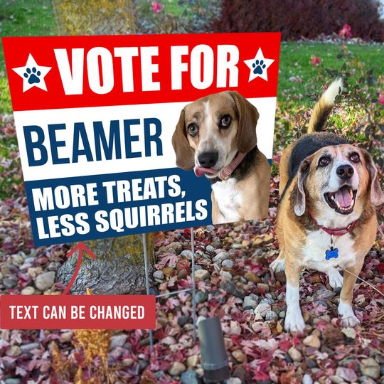 Discover Pet Political, Vote For My Pet, Personalized Yard Sign, Custom Pet Political