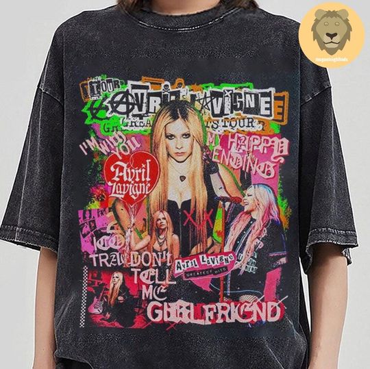 Discover Avril Lavigne 2024 Tour Mineral Wash Shirt, Avril Lavigne Fan Shirt