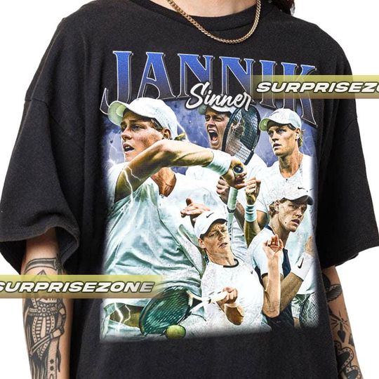 Discover Jannik Sinner Unisex Softstyle Vintage Shirt, Gift For Woman and Man Unisex T-Shirt