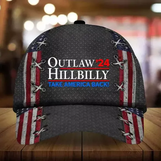 Discover Outlaw Hillbilly 24 Take America Back Vote For Trump Vance Classic Baseball Cap