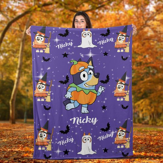Discover Personalized Halloween Blueydad Throw Blanket