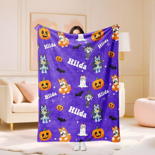 Discover Halloween Blueydad Throw Blanket