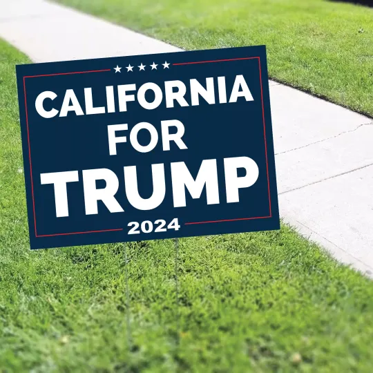 Discover California For Trump 2024 Vote for Trump President Election Coroplast Yard Sign