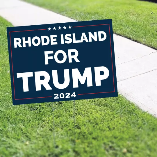 Discover Rhode Island For Trump 2024 Vote for Trump USA President Election Yard Sign