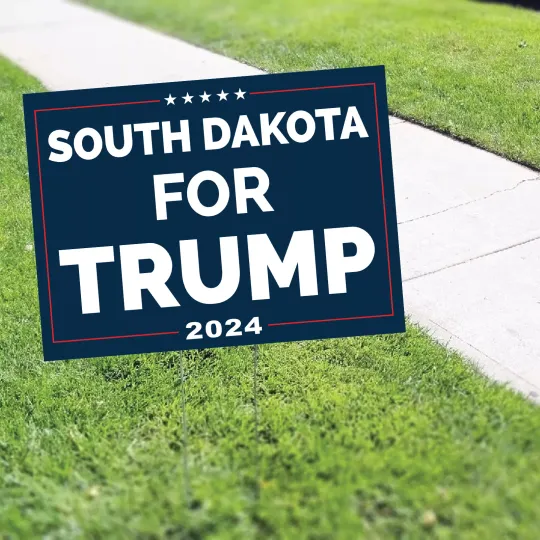 Discover South Dakota For Trump 2024 Vote for Trump USA President Election Yard Sign