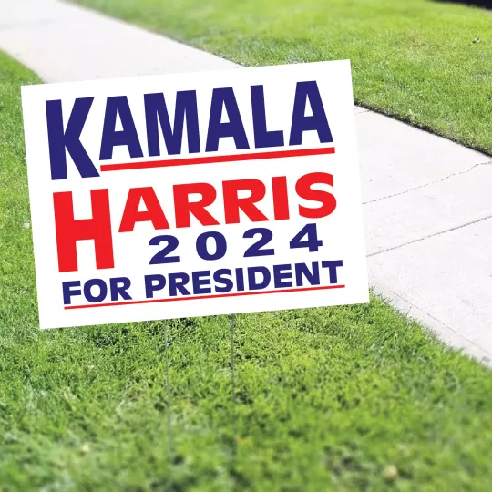 Discover Kamala Harris 2024 Yard Sign USA Presidential Elections Outdoor Coroplast Sign