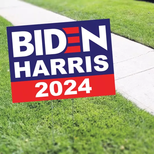 Discover Biden Harris 2024 Vote for Biden USA President Elections Coroplast Yard Sign