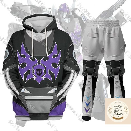 Discover Halloween Transformer Black Hot Rod Costume 3D Hoodie Jogger Sets