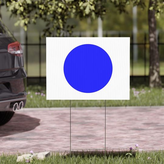 Discover Blue dot Yard Sign, Democrat, Kamala Harris, Swing State