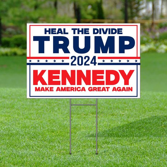 Discover MAGA Heal The Divide Trump Kennedy 2024 Yard Sign