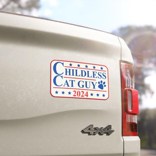 Discover Childless Cat Guy Magnet, Kamala Harris President Car Magnet