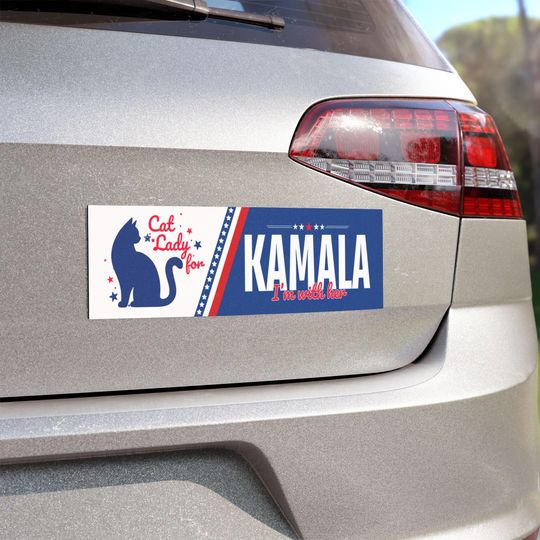 Discover Childless Cat Lady for Kamala car Magnet, Kamala Car Magnet