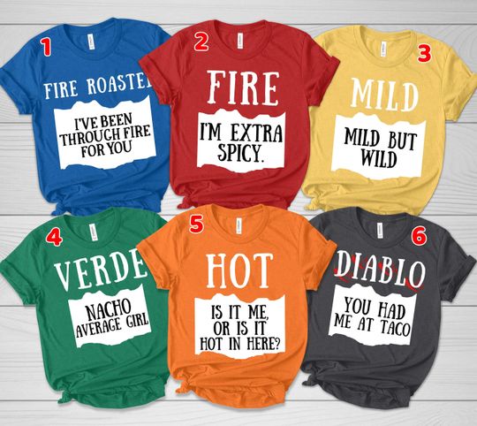 Discover Group Hot Sauce Shirts, Matching Halloween Costume Party Shirt, Hot Sauce Costume