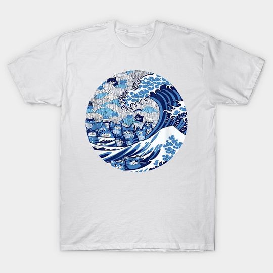 Discover Cute Blue Cats Wave For Kamala Harris Funny - Blue Cats Wave For Kamala Harris - T-Shirt