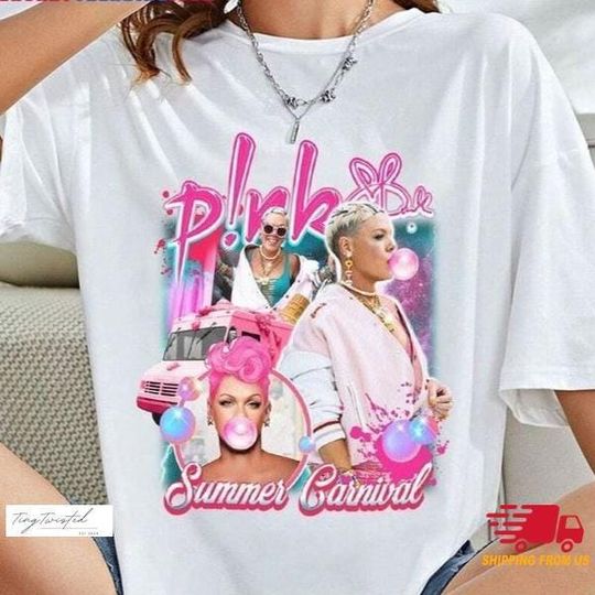 Discover P!nk Pink Singer Shirt, Summer Carnival 2024 Tour Shirt, Trustfall Album Tee, Music Tour 2024 Shirt