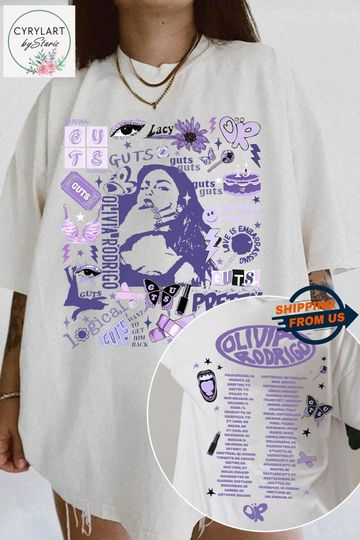 Discover Guts Tour Two-Sided Shirt by Olivia Rodrigo