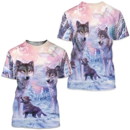 Discover Unisex Wolf Shirt Wolves Shirts Wild Animal 3D