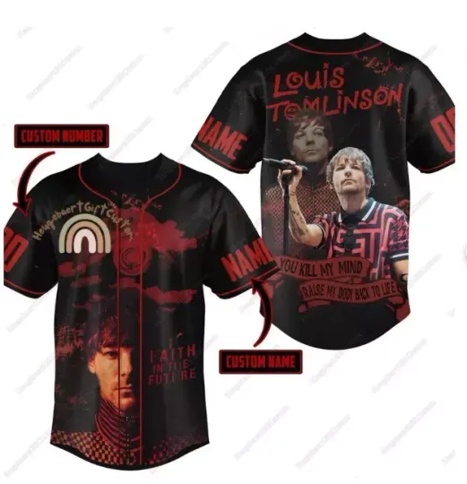 Discover Custom Louis Tomlinson Basaball jersey Shirt, Faith In The Future Tour 2024