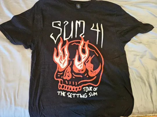 Discover Sum 41 2024 tour graphic short sleeve black shirt unisex men women S-5XL KTV8353
