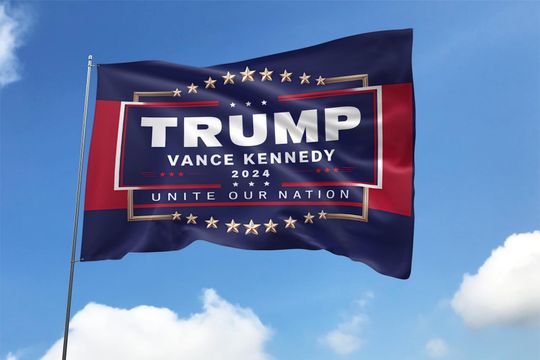 Discover Trump Vance Kennedy 2024 House Flag, Trump Vance Take America Back House Flag