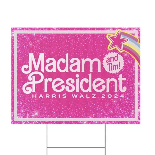 Discover Madam President Harris Walz 2024 Yard Sign, Kamala Harris
