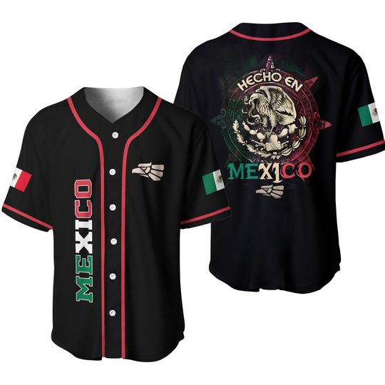 Discover Personalized Name Mexico 3D Baseball Jersey Shirt