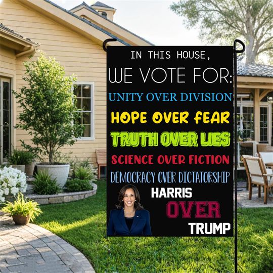 Discover Harris Walz 2024 Garden and House Flag,Kamala Harris for President Democrat Flag
