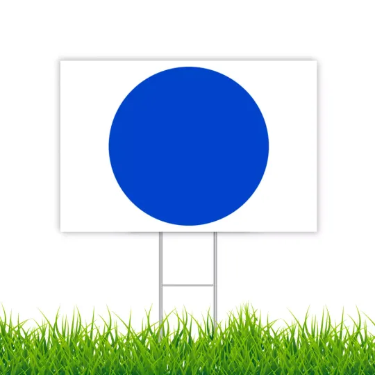 Discover Blue Dot Yard Sign, Vote Kamala Harris Tim Walz 2024