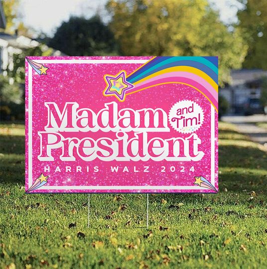 Discover Harris Walz 2024 Yard Sign with Stakes, Double Sided Political Yard Sign