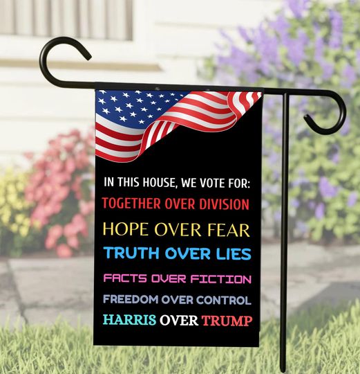 Discover Harris Walz Garden Flags, Harris Over Trump Political Quote Election Garden Flags
