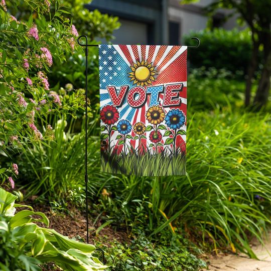 Discover Harris Walz Garden Flags, Political Vote Flag with Sunflowers