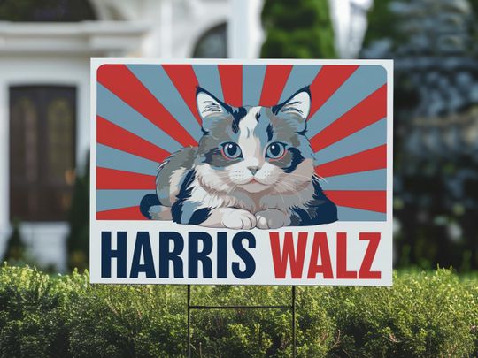 Discover Harris Walz 2024 Obviously Yard Sign - Coroplast Harris For President 2024 Lawn Sign