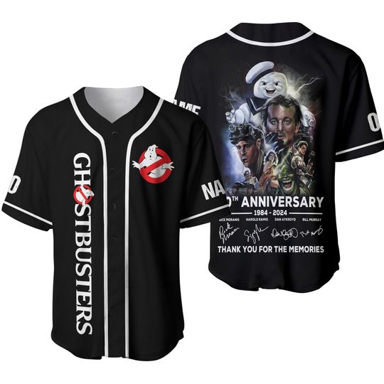 Discover Ghostbusters Customized Baseball Jersey 40th Anniversary 1984-2024