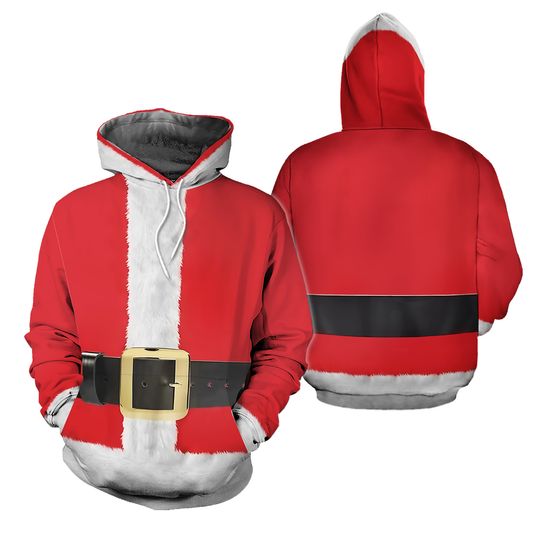 Discover Santa Claus Christmas Costume Hoodie, 3D Hoodie