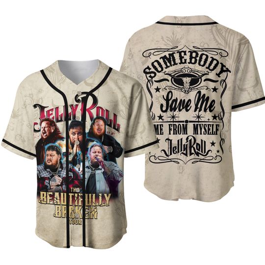 Discover Jelly Roll Somebody Save Me Baseball Jersey