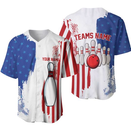 Discover Personalized Bowling Baseball Jersey Bowling Team Shirt