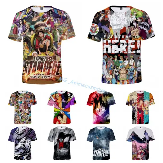 Discover Anime ONEPIECE STAMPEDE 3D Print Casual Short Sleeve T-Shirt
