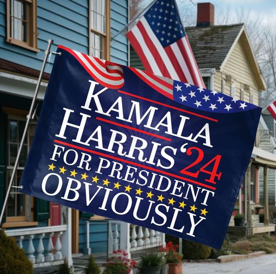 Discover Kamala Harris For President 2024 house flag, Kamala Harris Let's Finish The Job flag