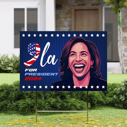 Discover Kamala Harris Sign, Comma La, Kamla-La Sign, Biden Harris 2020, Vice President 2024 Sign