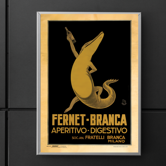 Discover Fernet-Branca Aperitivo-Digestivo Vintage Food & Drink Poster