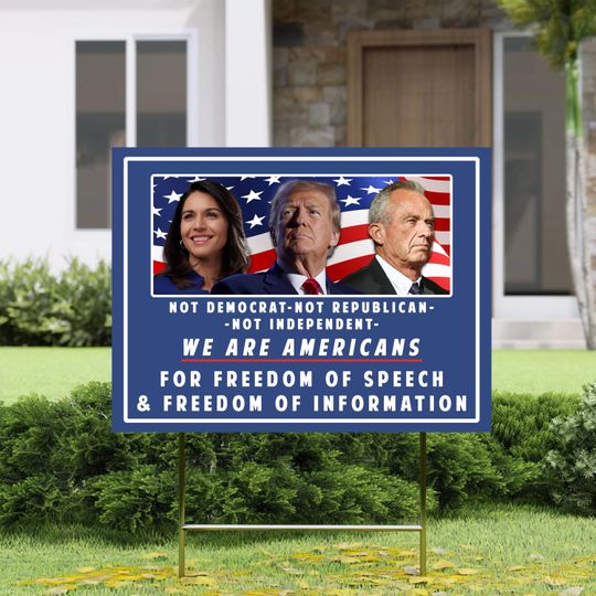 Discover Pro Donald Trump Yard Sign, Tulsi Gabbard Political Sign