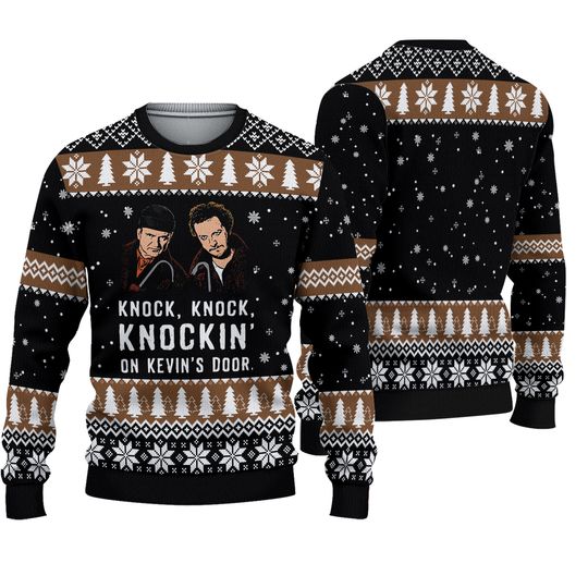 Discover Knock Knockin On Kevin's Door Home Alone Ugly Christmas Sweater