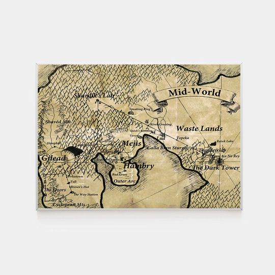 Discover The Dark Tower - Mid-World Map Premium Matte Vertical Poster