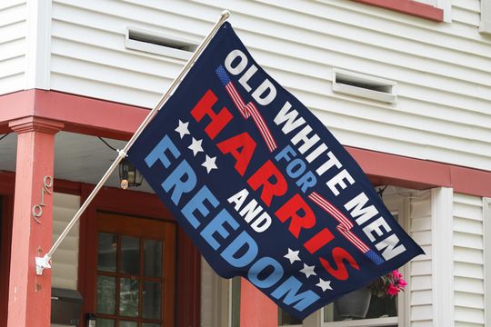 Discover Old White Men For Harris and Freedom Flags