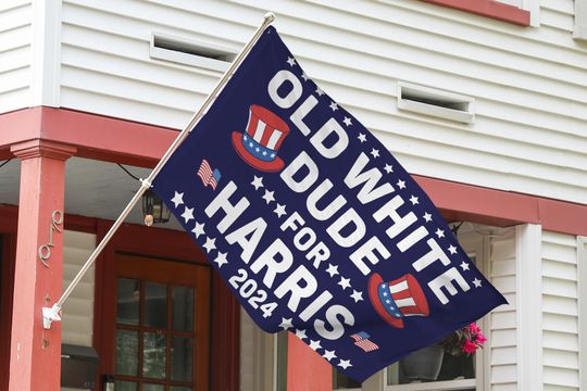 Discover Old White Dude For Harris Flag, Kamala Harris Flag, White Dudes For Kamala 2024 Flag