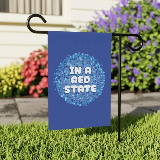 Discover Blue Dot Red State Yard Sign, HOA OK Subtle Kamala Harris Tim Walz