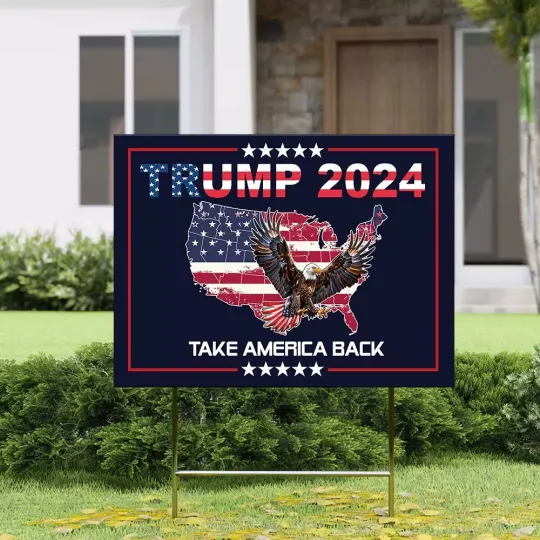 Discover Donald Trump Yard Sign, American Flag Donald Trump For President