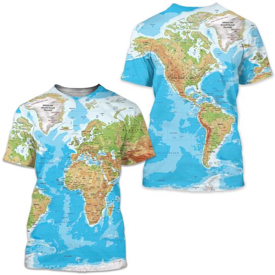 Discover Men World Map T-Shirt