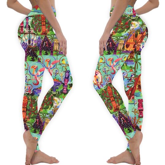 Discover Enchanted Tiki Room Collage Leggings