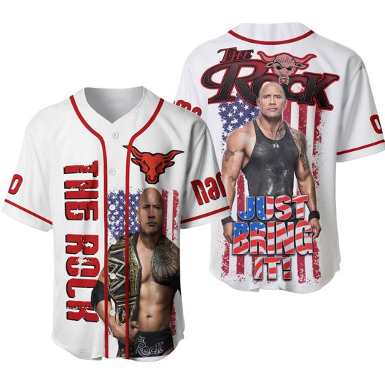 Discover The Rock Just Bring It Custom Baseball Jersey